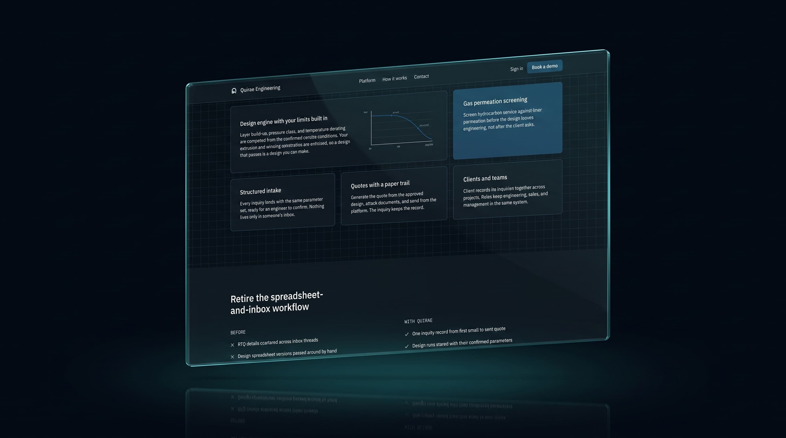 Quirae Engineering product screen